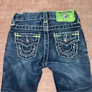 Boys True Religion sz 4 jeans heavy stitches Jack super t